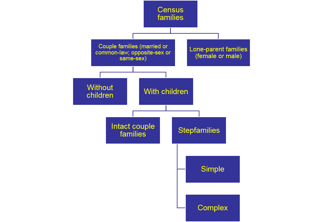 Figure 2: Census family and stepfamily status of couple family with children