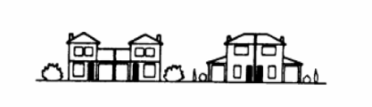 Illustration of semi-detached house (Code 2)