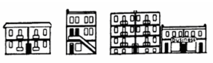 Illustration of Apartment in a building that has fewer than five storeys (Code 6)